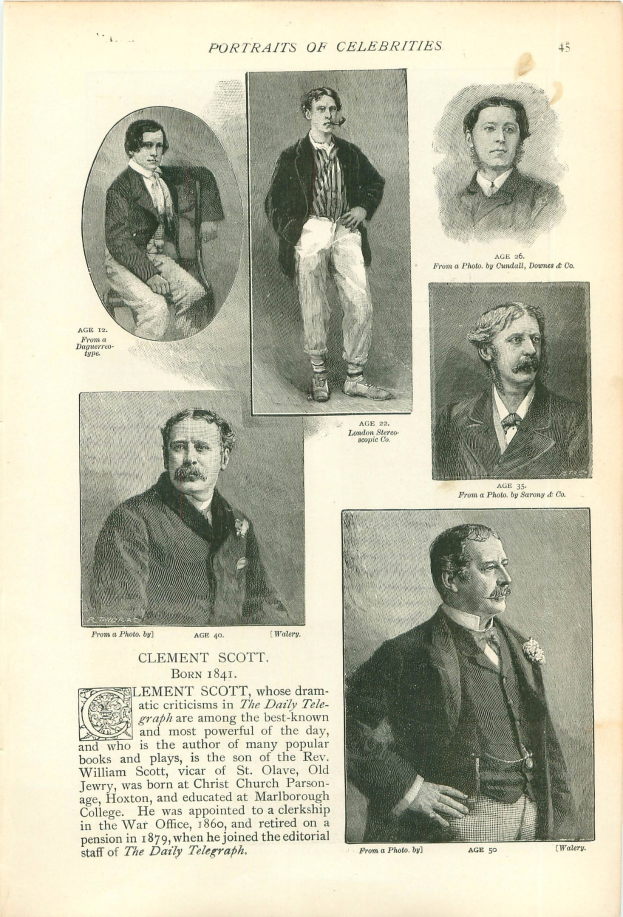 Altes Buch mit Schwarz-Weiß-Fotografien von formell gekleideten Männern und begleitendem Text.