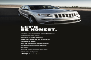 Ein Auto mit darunter angeführten Textzitaten.