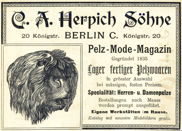 Alte Werbetafel mit einem Löwenkopf mit wildem Ausdruck und wallender Mähne, mittig mit dem Text "Löwe".