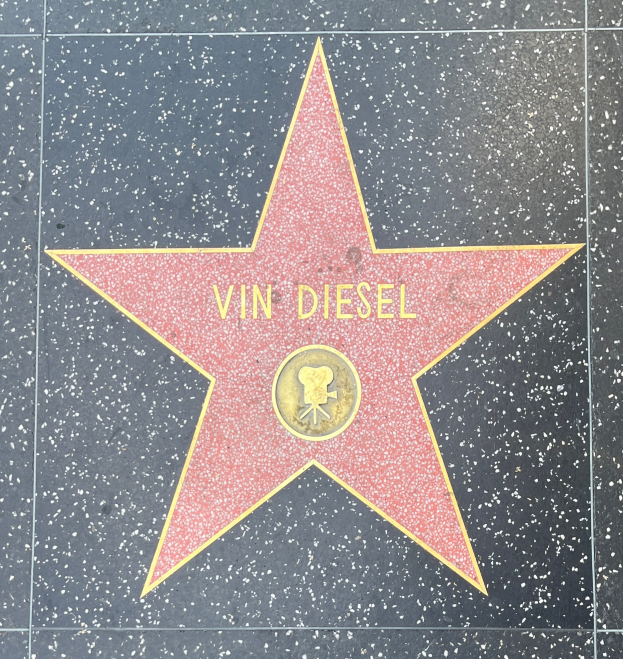Star auf dem Hollywood Walk of Fame mit der Inschrift "Vin Diesel".