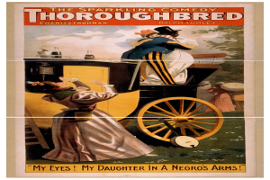 Filmplakat für "The Sparkling Comedy Thoroughbred" mit einem Mann und einer Frau in einer Kutsche mit Werbetext.