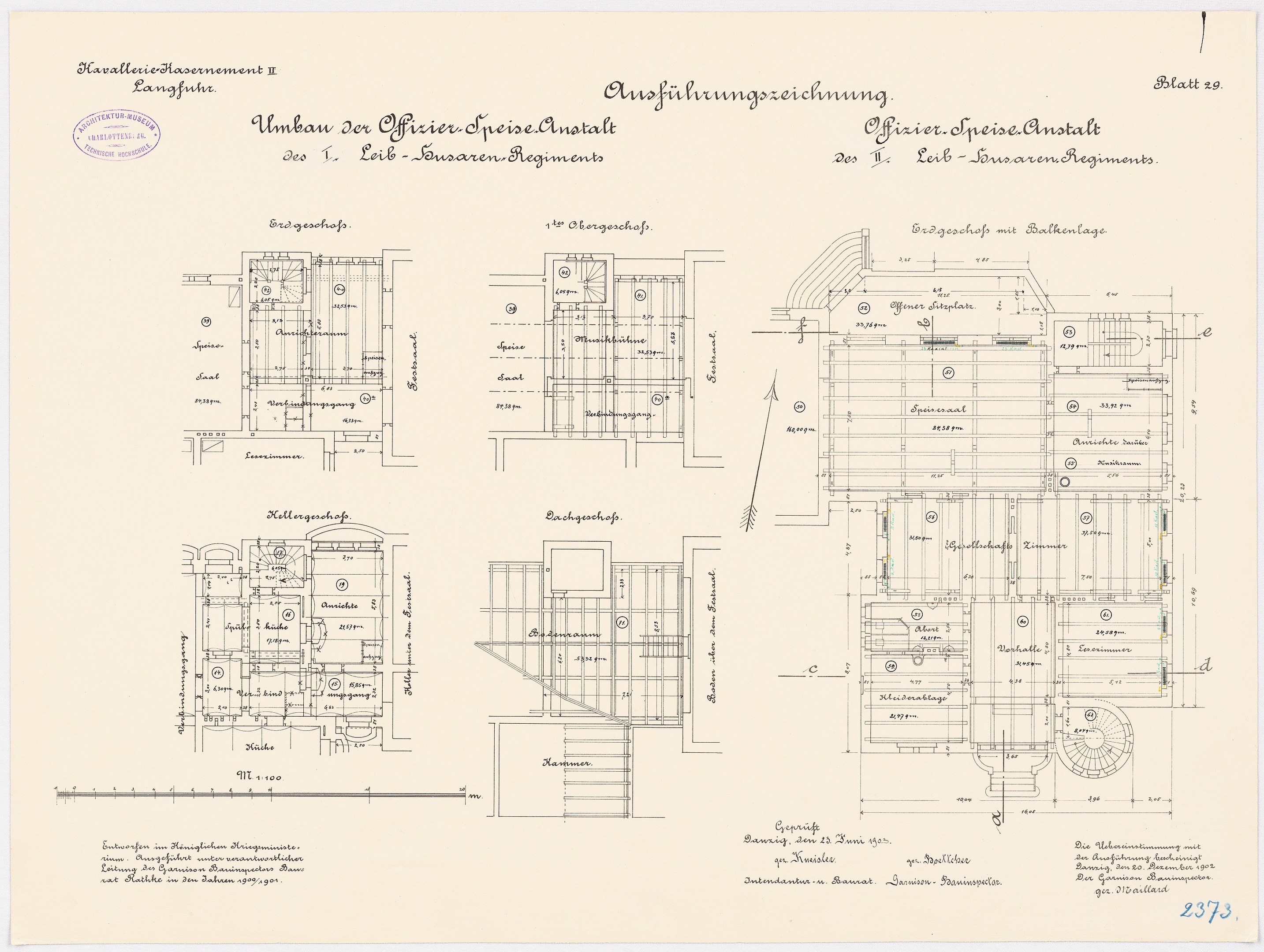 Grundrisszeichnung des ehemaligen Bundeskanzleramts in der Bundesrepublik Deutschland, zeigt detaillierte architektonische Entwürfe und Text.