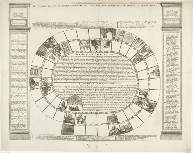 Ein Papierdiagramm mit dem Titel 'Wheel of Life' mit blauen, grünen und gelben Abschnitten, jeweils mit Text beschriftet, der verschiedene Lebensphasen, Performer, Daten und Rollen beschreibt.